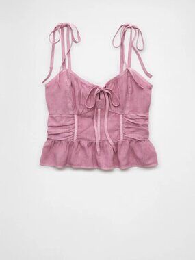 American Eagle Corset Peplum Top